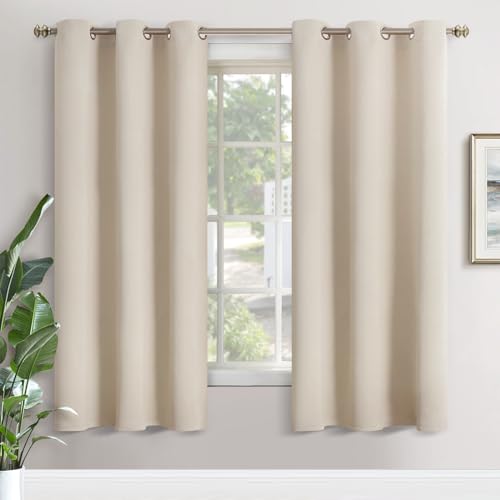 Image of YoungsTex Blackout Curtains for Bedroom 72 Inches Length - Grommmet Room Darkening Curtains Thermal Insulated Window Drapes for Living Room, Champagne, 2 Panels, 42 x 72 Inch