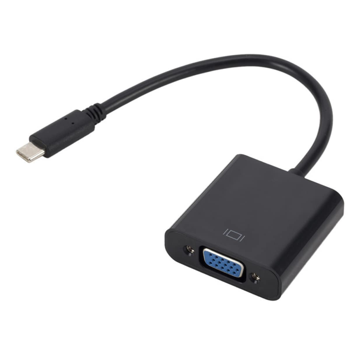 OSALADI 3pièces Adaptateur USB-c vers Vga Câble De Connexion Type-c Male vers Vga Femelle pour TV Projecteur Moniteur Noir