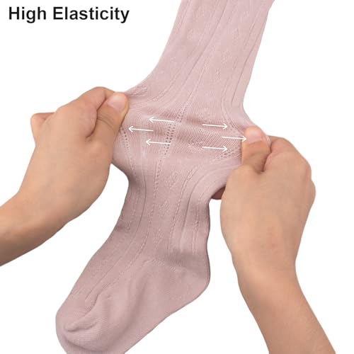 Meeshine Baby Girls Cable Knit Tights Toddler Thick Cotton Leggings Solid Warm Stockings Pantyhose for Kids4