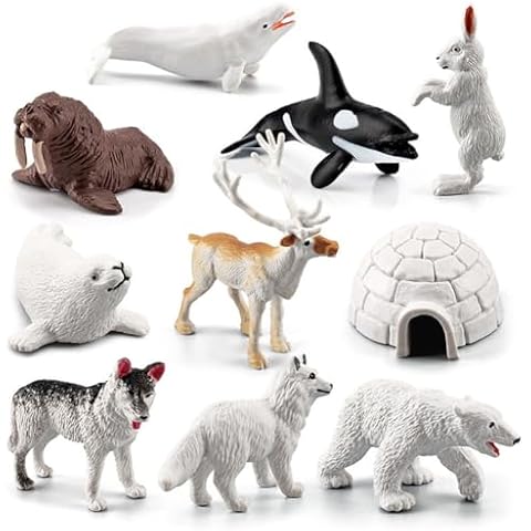 BZQCPLX 10PCS Realistic Arctic Animal Figurines Cover