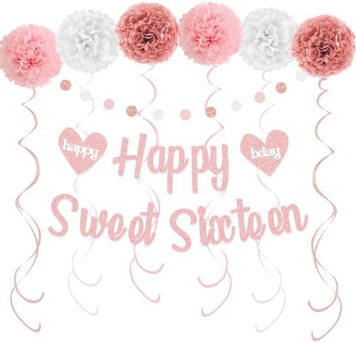 Happy Birthday Decorations Pink Birthday Party Decorations For...
