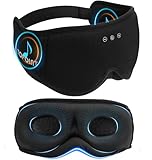 Sleep Mask with Headphones Bluetooth 5.4, TOPOINT 3D Eye Mask Blackout with Soft Bamboo Cotton for Side Sleepers Women Men, Sleep Headphones Earphones HD Speaker Microphone for Travel Meditation Gift