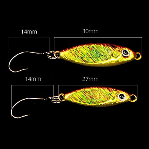 Iscas de pesca falsas, isca falsa de 2,7 cm/3 cm com gancho único afiado artificial isca biônica pes