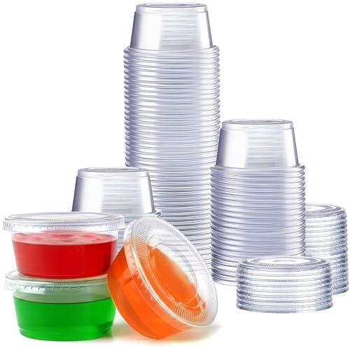 GUSTO 2 oz Jello Shot Cups with Lids [100 Count...