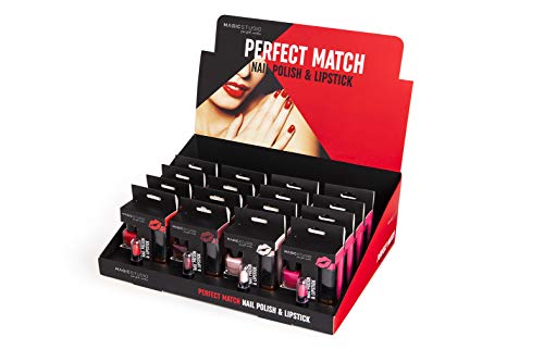 Magic Studio Esmalte de uñas y lápiz de labios, 70 g, paquete de 2