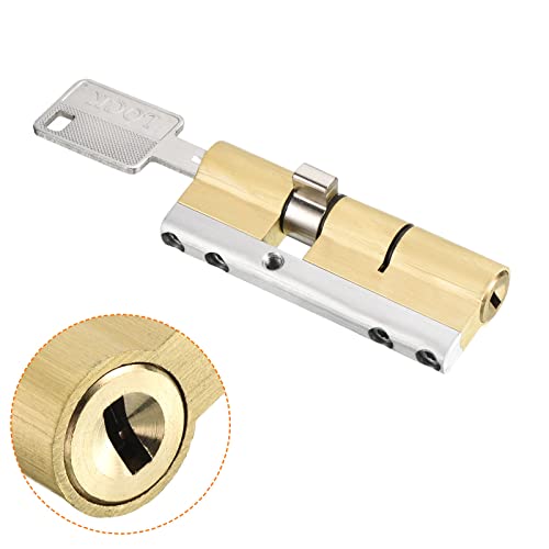 PATIKIL 32.5/52.5 (85mm Overall) European Double Lock Cylinder, Door Cylinder Lock with 8 Keys for Wooden Doors Aluminum Doors - Image 4