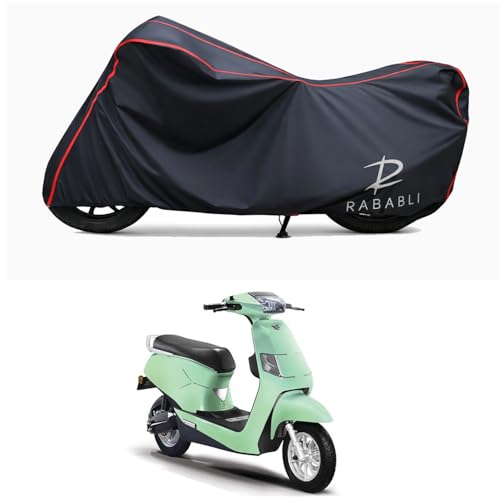 Image of Waterproof Bike Body Cover Compatible for | BGa B8 | Taffeta Fabric, Red Piping Design, Bottom Elastic Fit | Dustproof, Sun UV & Rain Protection for All Bikes