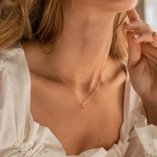 image for Yoosteel Layered Initial Necklaces for Women Trendy, 14K Gold Plated L
