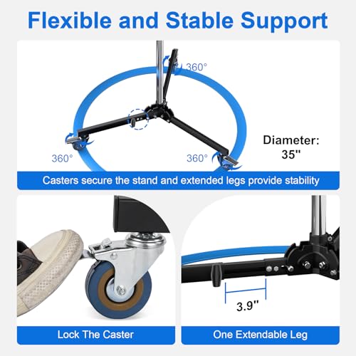 Image of Selens 98.4 inch /250cm Heavy Duty Light Stand, Max Load 33lbs /15kg