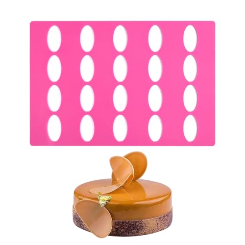 mostsom 3D Hollow Out Lace Mold Oval Shape Sugarcraft Lace Mold Cake Border Decoration Lace Mat for Fondant Wedding Cake Decorating Baking Cake Decorating Tools (D_ Oval)