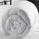 Duvet Double Bed Size 13.5 Tog Quilt 200x200cm White Summer Autumn Season Non Allergenic Hollowfibre Polypropylene Cover Made in Uk