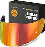 Everalo Visier Kompatibel Mit Agv K1 - K1s - K3sv - K5 - K5s - S4sv - Horizon - Skyline - Strada - Stealth sv - Compact - GT-2 - Pinlock Ready Helmvisier (Rot Chrom)