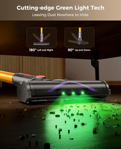 Image of Cordless Vacuum Cleaner, 500W 45KPA Stick Vacuum Cleaners for Home | Lightweight Vac, Anti-Tangle, 45 Mins Rechargeable Battery for Home, Carpets, Pet Hair, Hardwood Floors, Car, Sofa, Stairs