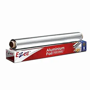 Ezee Aluminium Foil for Kitchen 9 Mtr 11 Micron (Pack of 5) | Parchment & Wrapping Paper | Perfect for Cooking, Baking and Packing Food