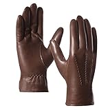 gants homme cuir marron foncé 100% de qualité supérieure en cuir de mouton naturel beurre de bovin italien