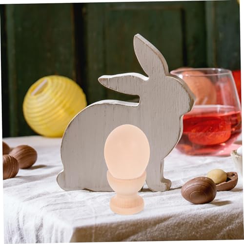 Happyyami 6stücke Teiliges Set Aus Holz-Ei-bechern Unvollendete Eierhalter Für Für Ostern Und Kinderhandwerk Vielseitig Einsetzbar Küche Und Restaurant – Bild 7