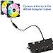 Aukuoy 4 Pin to 3 Pin ARGB Adapter Cable for Corsair RGB HUB, Lighting Node CORE, Commander CORE & iCUE Commander CORE XT, Converter Cable to Standard 5V 3-Pin ARGB Fans - 10.81 in(27cm) 4PCS