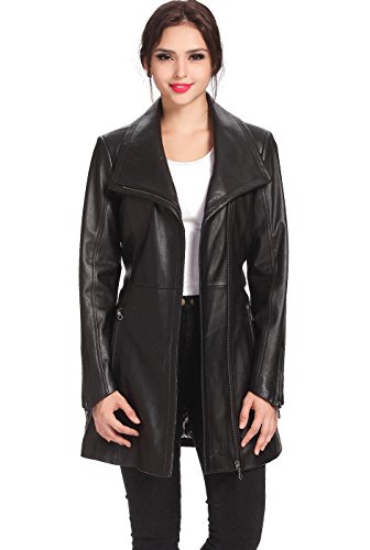 BGSD Women Fiona Lambskin Leather Trench Coat (Also available in Petite)2