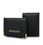ORCHIDS Unisex Travel Bus Pass Holder – Slim ID, Credit Card & Ticket Wallet Cover Case (Black)