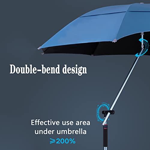 Parasol de plage résistant au vent fort avec rotation 360 degrés - 5
