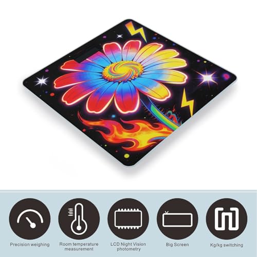Neon Fireworks balanza digital hasta 180 kg con pantalla LCD miniatura 3