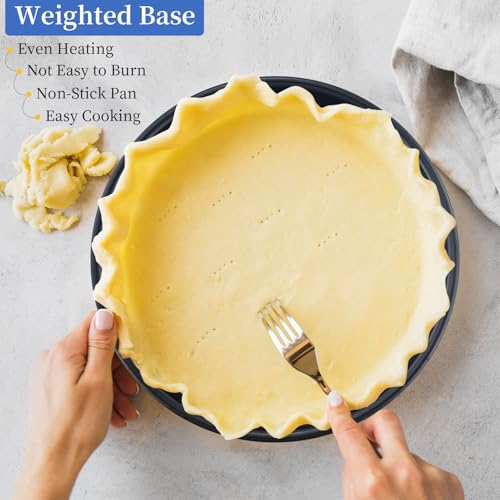 8 inch Deep Cake Tin for Baking, Stainless Steel Non-Stick Cake Pan for Baking Roasting Serving, Birthday Wedding Layer Round Cake Tins, Healthy & Non-Toxic, Rust Resistant (20cm, Black) - Image 4