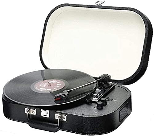 ROLTIN Grammofono retrò, Giradischi in Vinile Giradischi Vintage Bluetooth Giradischi Portatile a 3 velocità con Valigia