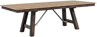 Intercon Furniture Transitional Wood Trestle Dining Table in Driftwood/Sable