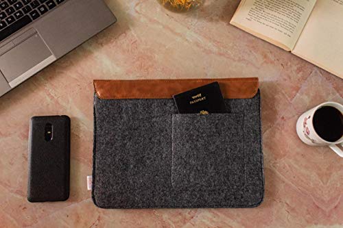 Image of OON Felt Laptop Sleeve - Classy-11 Inch-Grey