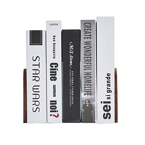 pandapark woodnon-skid bookend for shelvesheavy dutybook stand for cds1 pair