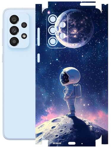 Image of AtOdds - Full Body Back Screen Guard Protector Film - Lamination Wrap Skin Sticker Compatible with Samsung Galaxy A33 (5G) | Scratchproof Matte Finish (Moon)
