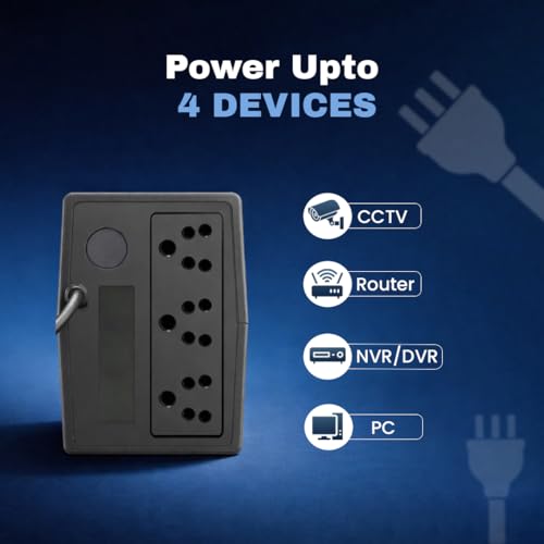 Image of EVM EPS 1251 Line Interactive 1000VA /600W, Simulated Sine Wave, 12V /7Ah x2 Battery, 220-240V Input, ±10% Output Reg., 4-6h Recharge, Low Noise <40dB - 2 Years Warranrty (EPS1251)