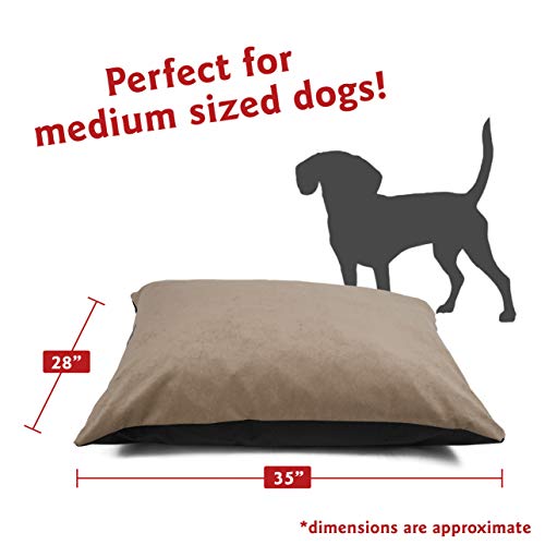 Image of Majestic Pet Non-Slip Comfy Vintage Rectangle Dog Bed, Medium Breed - 35 x 28 Inch