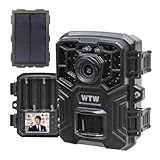 WTW 塚本無線 トレイルカメラ 防犯カメラ 静止画6400万画素 動画200万画素 夜間撮影 乾電池 防水 屋外 屋内 MicroSDカード 電源不要 ネット不要 安心の国内サポート WTW-TC8+1700mAh家庭用ソーラーパネル