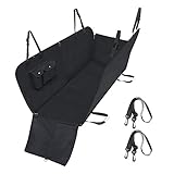 HAITRAL Pet Seat Cover Hammock Style Dog Seat Cover Protector for Car Waterproof and Nonslip Black
