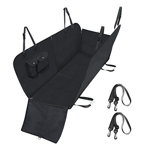 HAITRAL Pet Seat Cover Hammock Style Dog Seat Cover Protector for Car Waterproof and Nonslip Black
