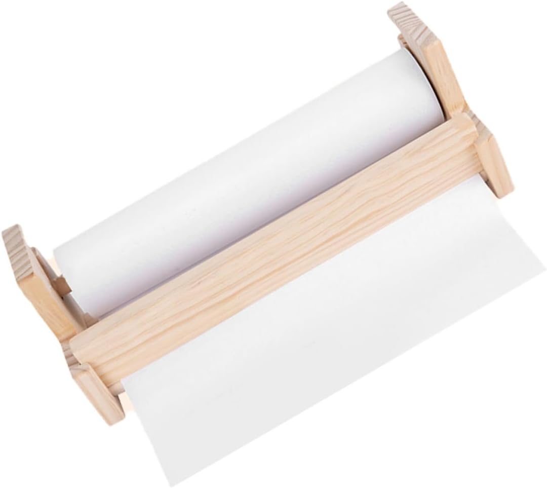 Drawing Paper Roll Easel Stand Solid Wooden Tabletop Art Supply for Painting Sketching and Crafting with Smooth Surface and Sturdy Base Includes Paper Roll for Creative Fun