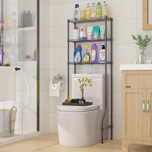 Étagère de rangement pour toilettes pour optimiser l'espace des petites salles de bain