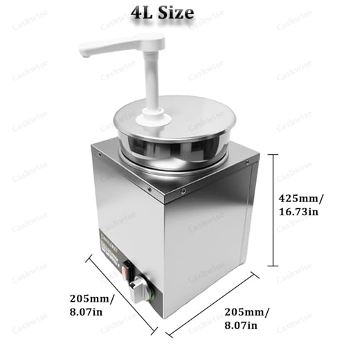 Dispensador eléctrico de queso nacho con bomba, calentador de temperatura ajustable para bufé, cocina, cafetería, fiesta en casa, capacidad de 7 litros
