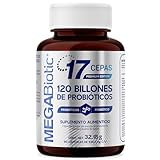 Probióticos 120 Billones y 17 Cepas e Inulina de Agave| Suplemento Alimenticio con Probióticos y Prebióticos con Sábila...