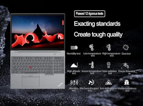 Image of Lenovo ThinkPad T16 Gen 2 Business Laptop (16 inch FHD+ Touchscreen, Intel 10-Core i7-1355U, 48GB DDR5 RAM, 2TB SSD), Backlit, Fingerprint, FHD IR Webcam, Ethernet, 3-Yr Warranty, Win 11 Pro w / AI Copilot