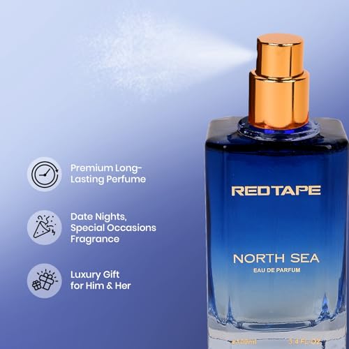 Image of Red Tape North Sea Eau De Parfum 100ML | Unisex Perfume | Long-Lasting Floral & Aromatic Fragrance | Fresh Scent | Premium Perfume for Men & Women | Ideal Gift Option