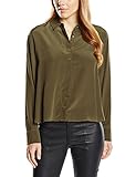 silk blend bluse Regular Fit French Connection Damen SUPER Silk L/S Shirt Bluse, Grün (Turtle 20), 38