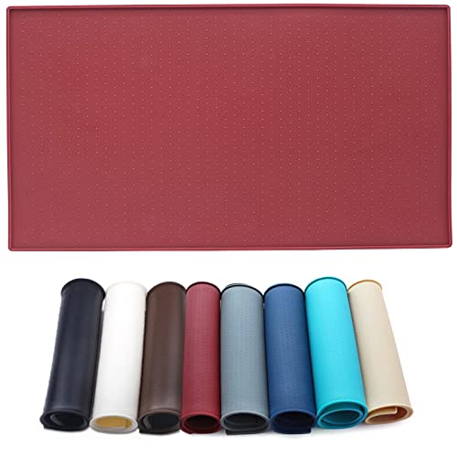 AMZNOVA Napfunterlage für Hund und Katze, Silikon rutschfeste Hundenapf Matte, Wasserdicht Napfunterlage Katzen, 48 x 30 cm, Rot Cover