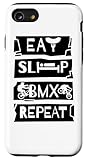 Dictons amusants Eat, sleep, BMX, repeat. BMX Vélo cycliste BMX Bicyclettes bikes vélo cyclisme BMX Accessoires cadeau pour les débutants en BMX et BMX freestyles tricks. Excellente idée de cadeau d'anniversaire.