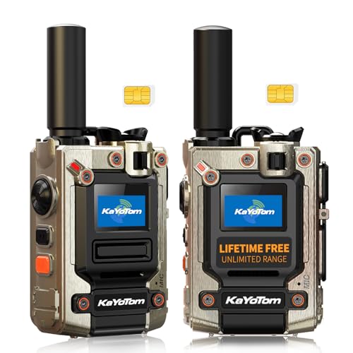 (Lifetime Free) Unlimited Range Walkie Talkies Long Range Global Rapid POC 4G Two Way Radios with Nationwide-PTT Walkie Talkies for Adults Long Distancefor Truck Fleet Family Camping(2-Pack)