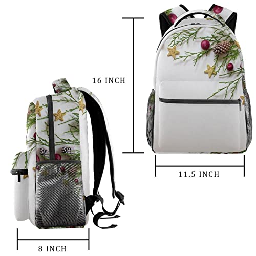 Sac à dos décontracté de Noël grand volume avec poches multiples - 2