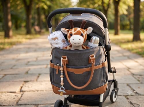 Image of ZEXSAZONE Cute Smiling Giraffe Plush Toy Soft Stuffed Animal, Brown & White Cuddle Buddy for Kids, Babies - Huggable Sitting Giraffe with Embroidered Face - Premium Soft Plush Toy (18 CM)