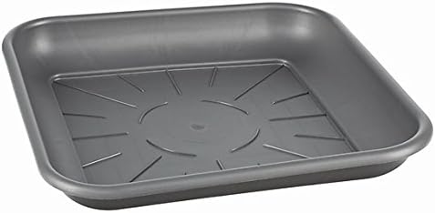 Blim Square Saucer for Flower Pot, Anthracite, 30 x 30 cm