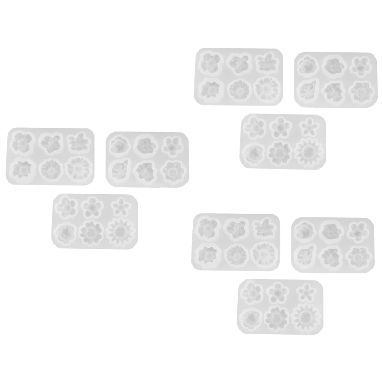 STOBOK 9piezas Moldes De Silicona Para Flores De Molde De Resina Epóxica Decoración Floral Para Fiestas y Manualidades